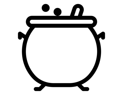 Halloween Cauldron Coloring Page